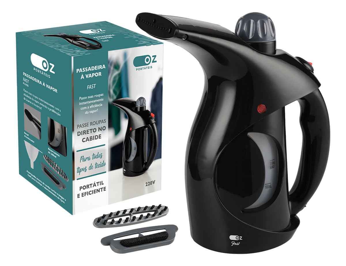 Passadeira A Vapor Portátil Vaporizador De Roupa Vapor Fast Portátil 127v Cor Preto Pv6900 Oz