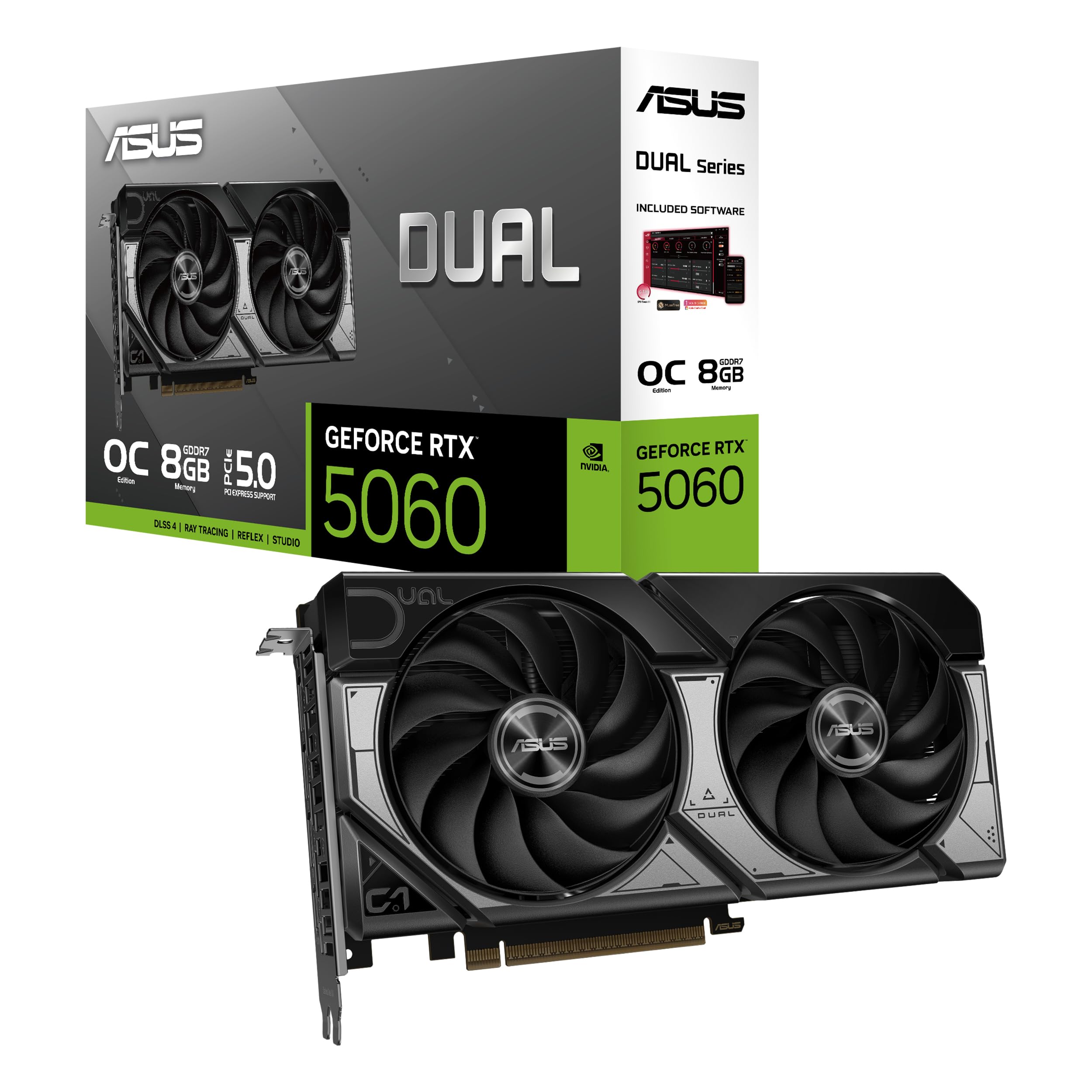Placa de Vídeo ASUS NVIDIA GeForce RTX 5060 Dual OC 8GB GDDR7