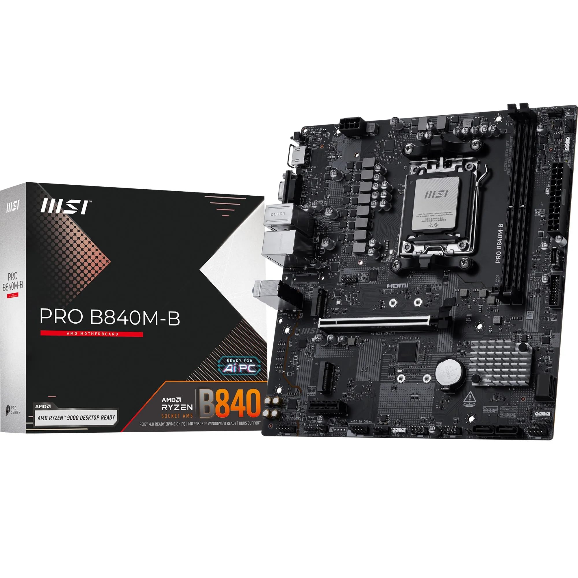 Placa Mãe MSI Pro B840M-B DDR5