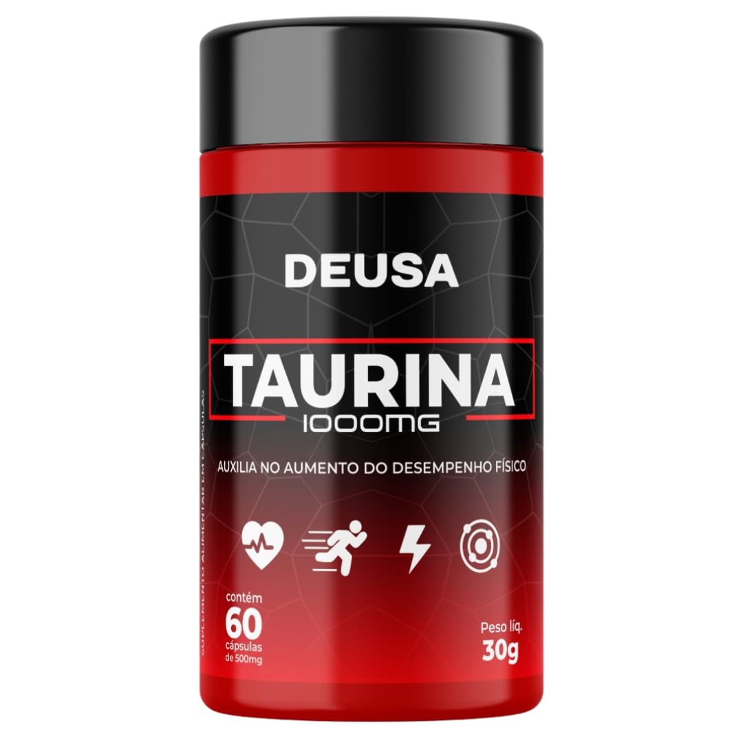 Taurina 500 mg Deusa Farma com 60 Cápsulas