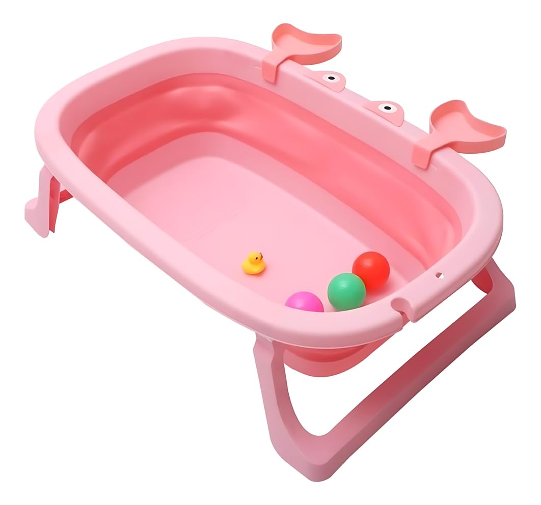 Tibaby Banheira de Bebê Infantil Compacta Dobrável Ideal para Viagens