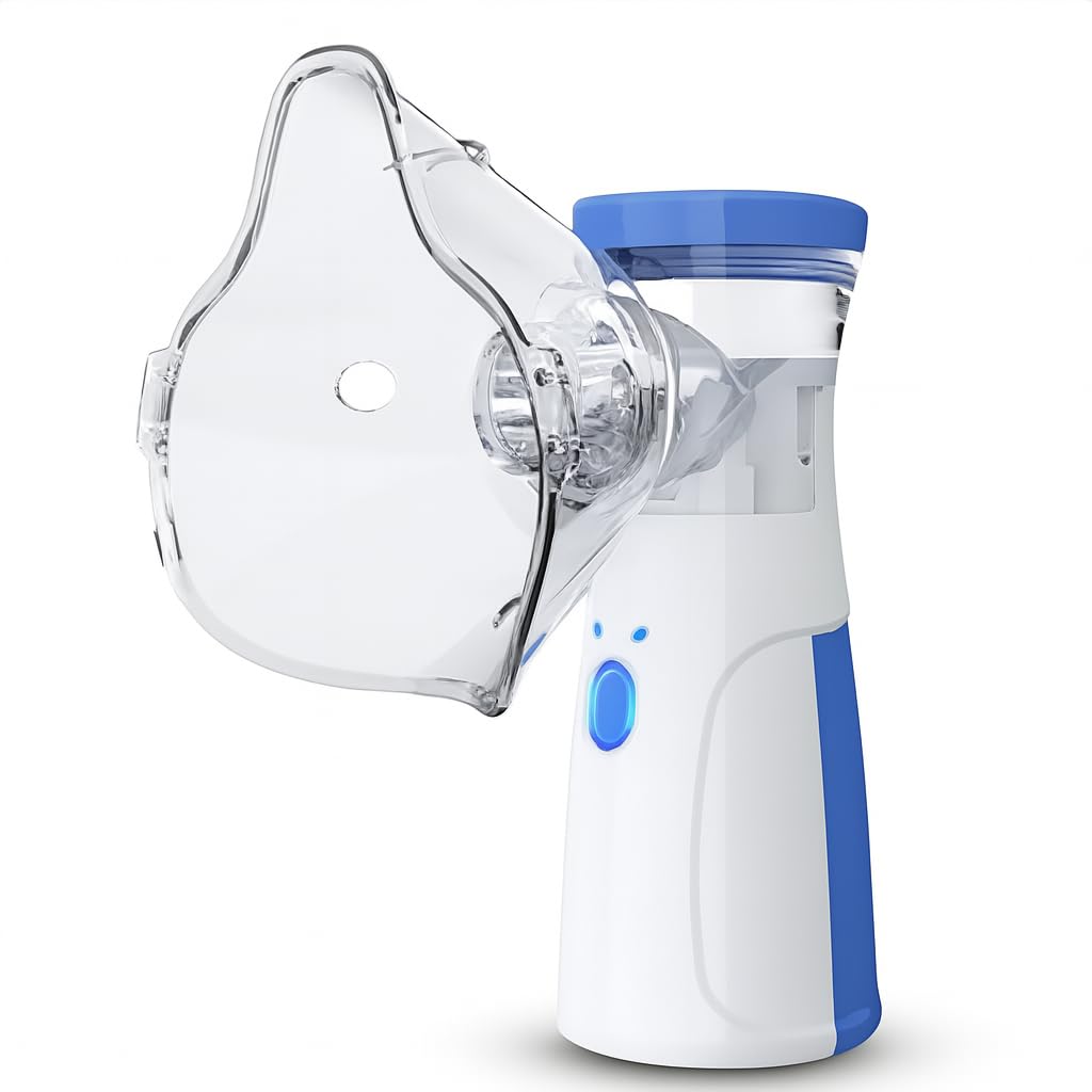Nebulizador Inalador Ultrassônico Sem Fio Recarregável USB Compacto Portátil Mesh Mini