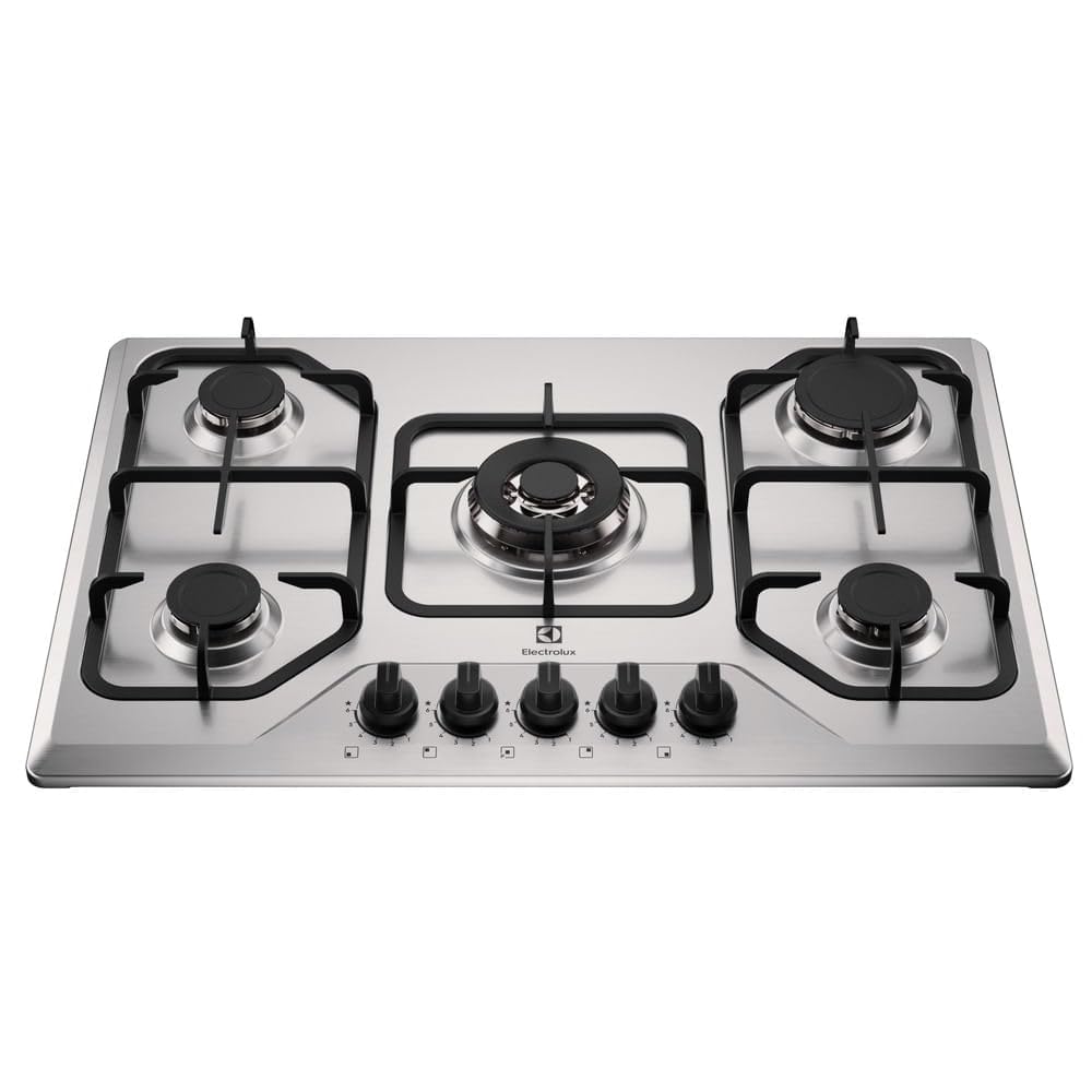 Electrolux Cooktop 5 Bocas a Gás Inox Experience Multi Chama e Grade de Ferro Fundido KE5XC Bivolt