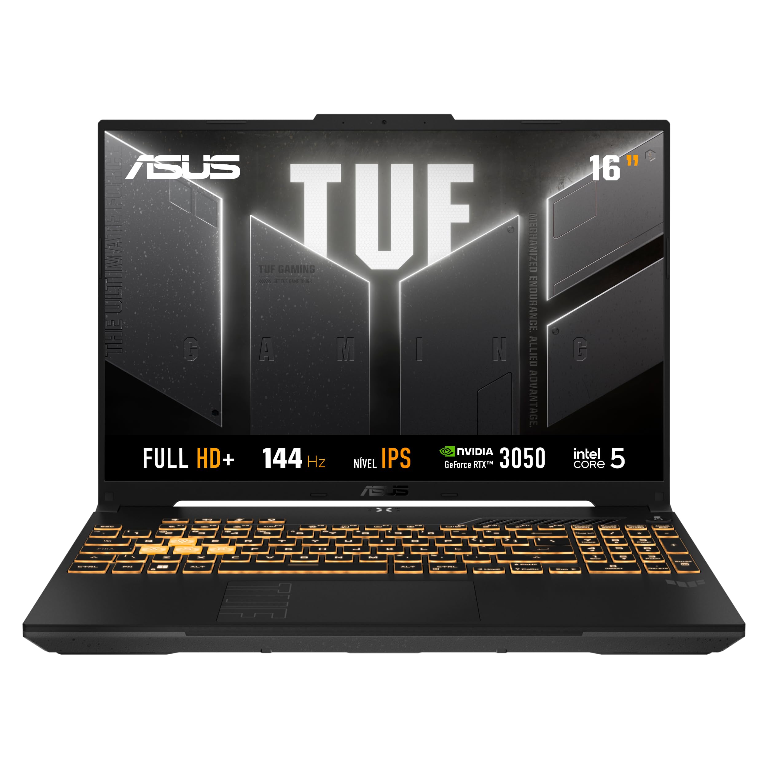 Notebook ASUS TUF Gaming F16 Intel Core 5, RTX 3050, 16 GB, 512 GB SSD, Windows 11 Home, Tela 16.0" FHD
