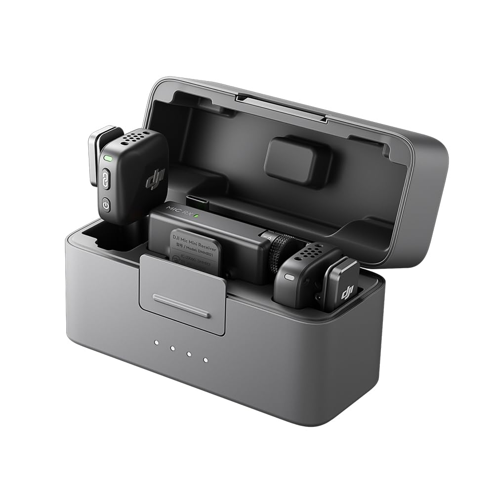 DJI Mic Mini com Dois Transmissores, Um Receptor e Estojo