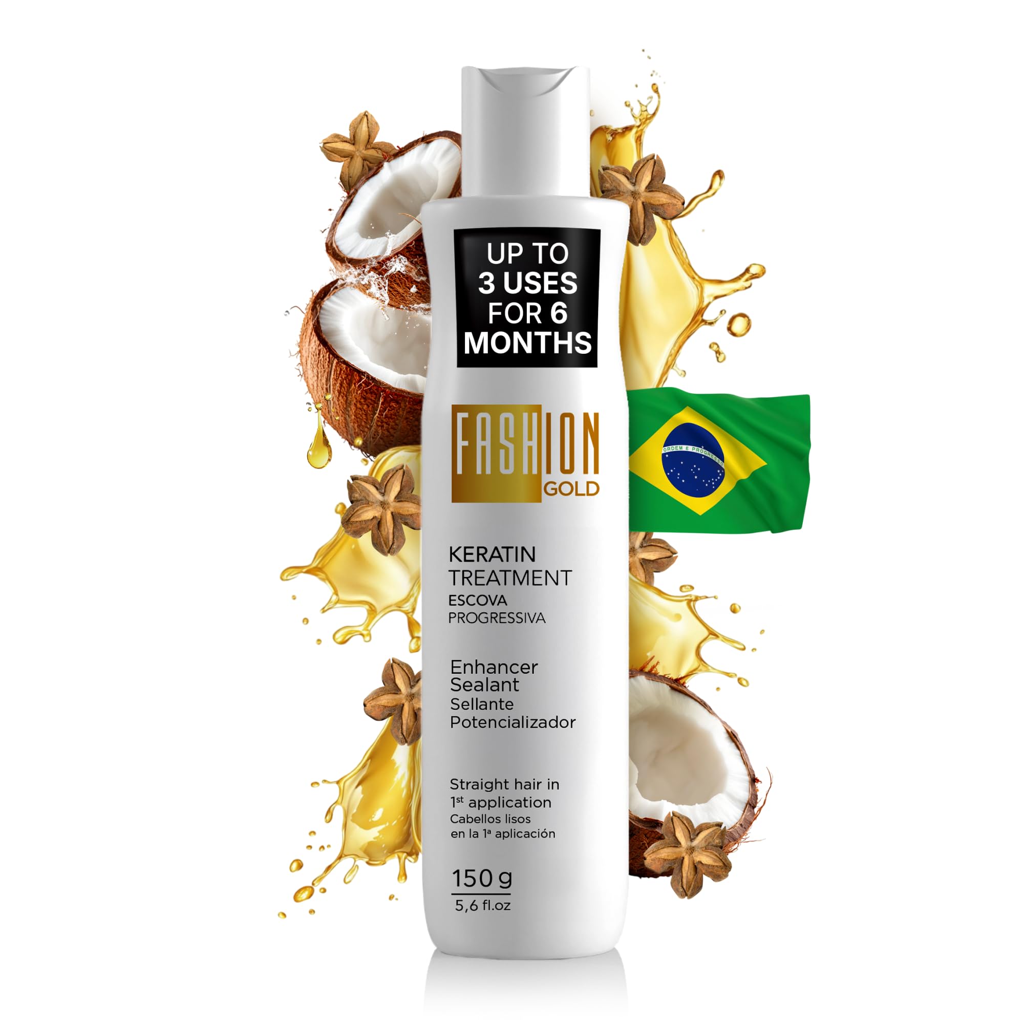 Escova Progressiva Fashion Gold Ybera 150g