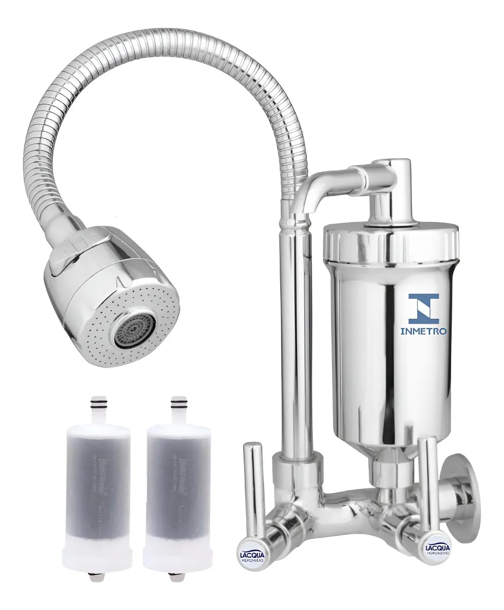 Lacqua Mix Torneira Filtro Cozinha Gourmet de Parede em Metal