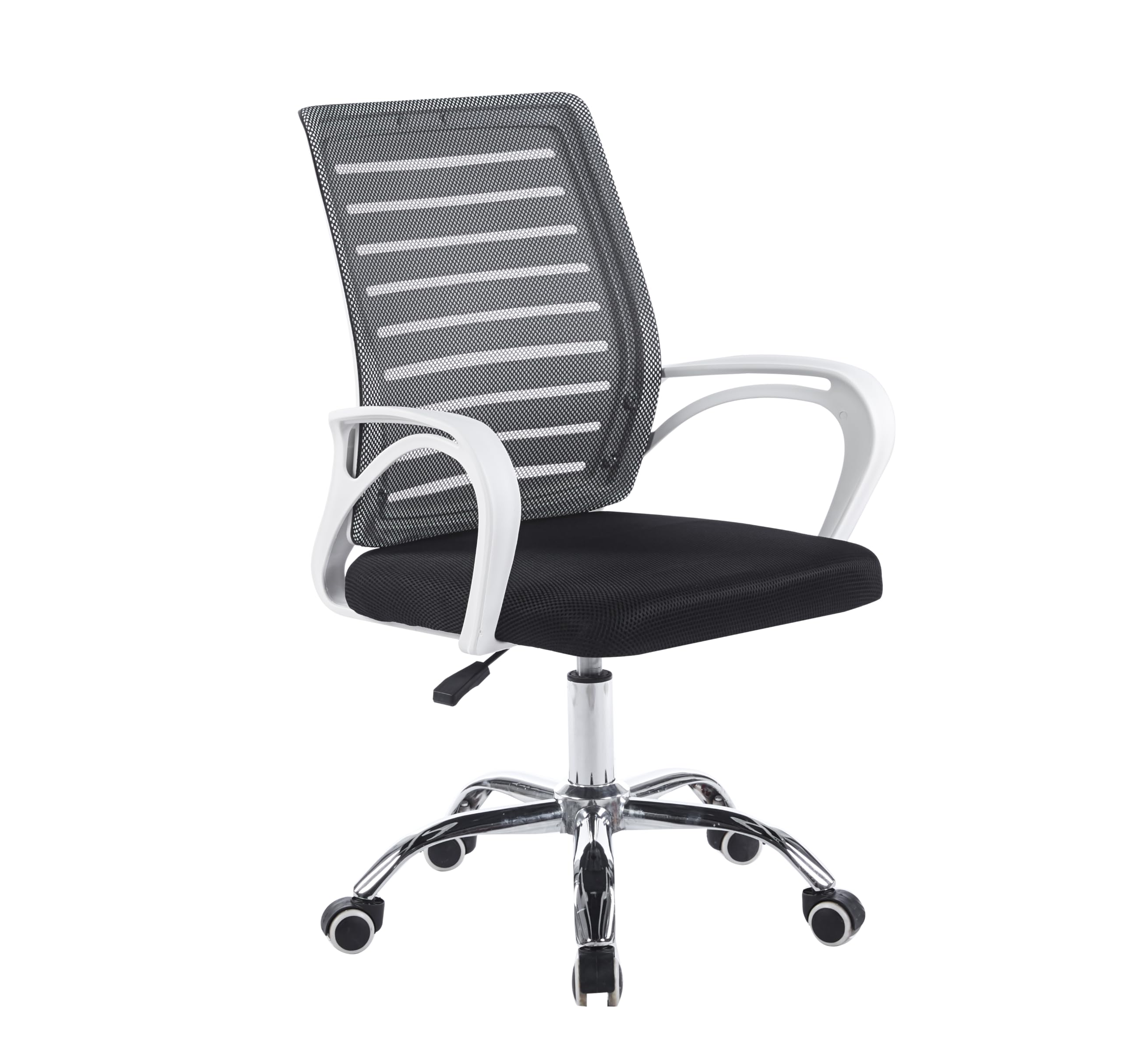 Cadeira de Escritório Giratória Conthey Dual Color, Tela Mesh, Braço Branco, Altura Ajustável