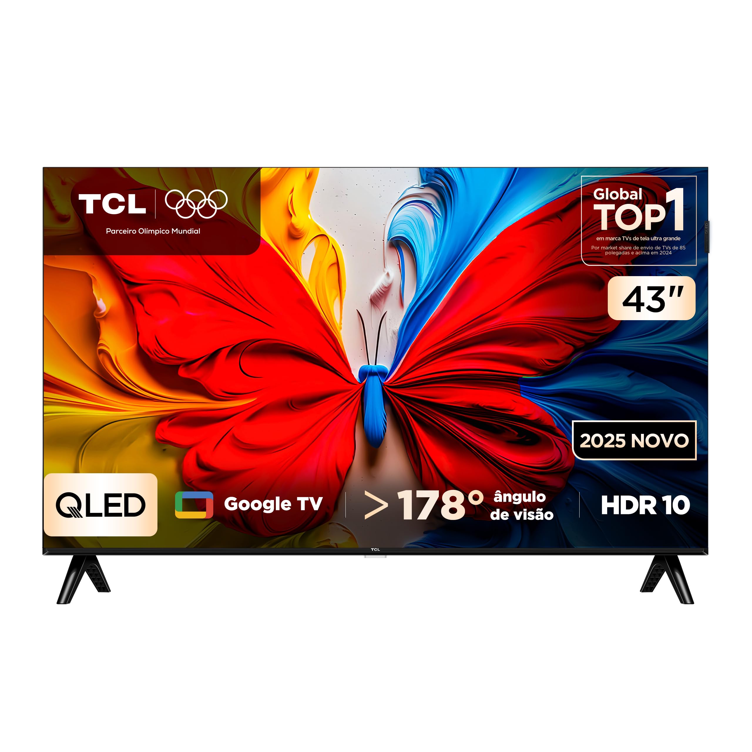 Smart TV TCL QLED 43S5K 43 polegadas Full HD Google TV