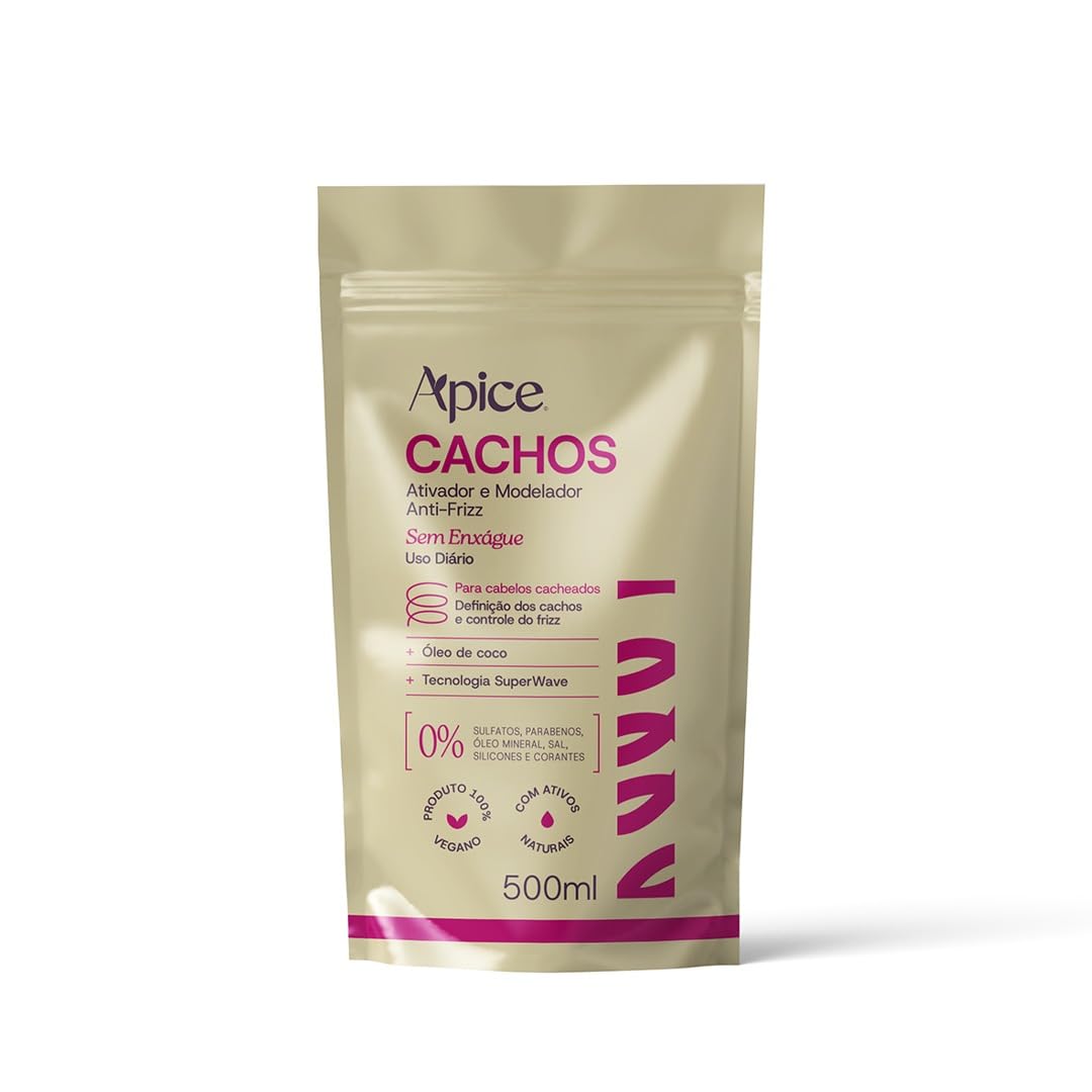 Ápice Ativador e Modelador de Cachos Anti-Frizz Essence Cachos Refil 500ml