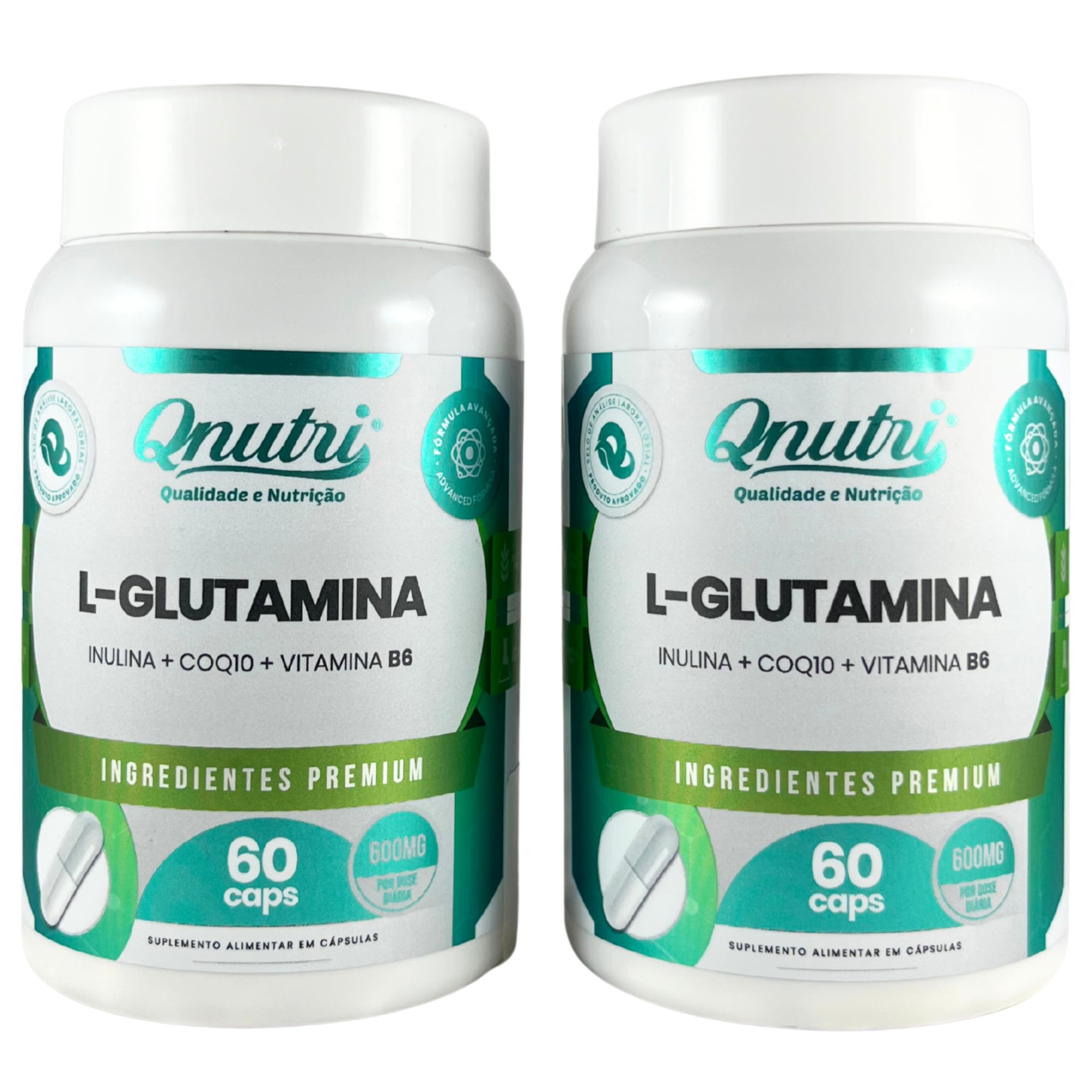 Kit 2x L-Glutamina Qnutri 60 Cápsulas
