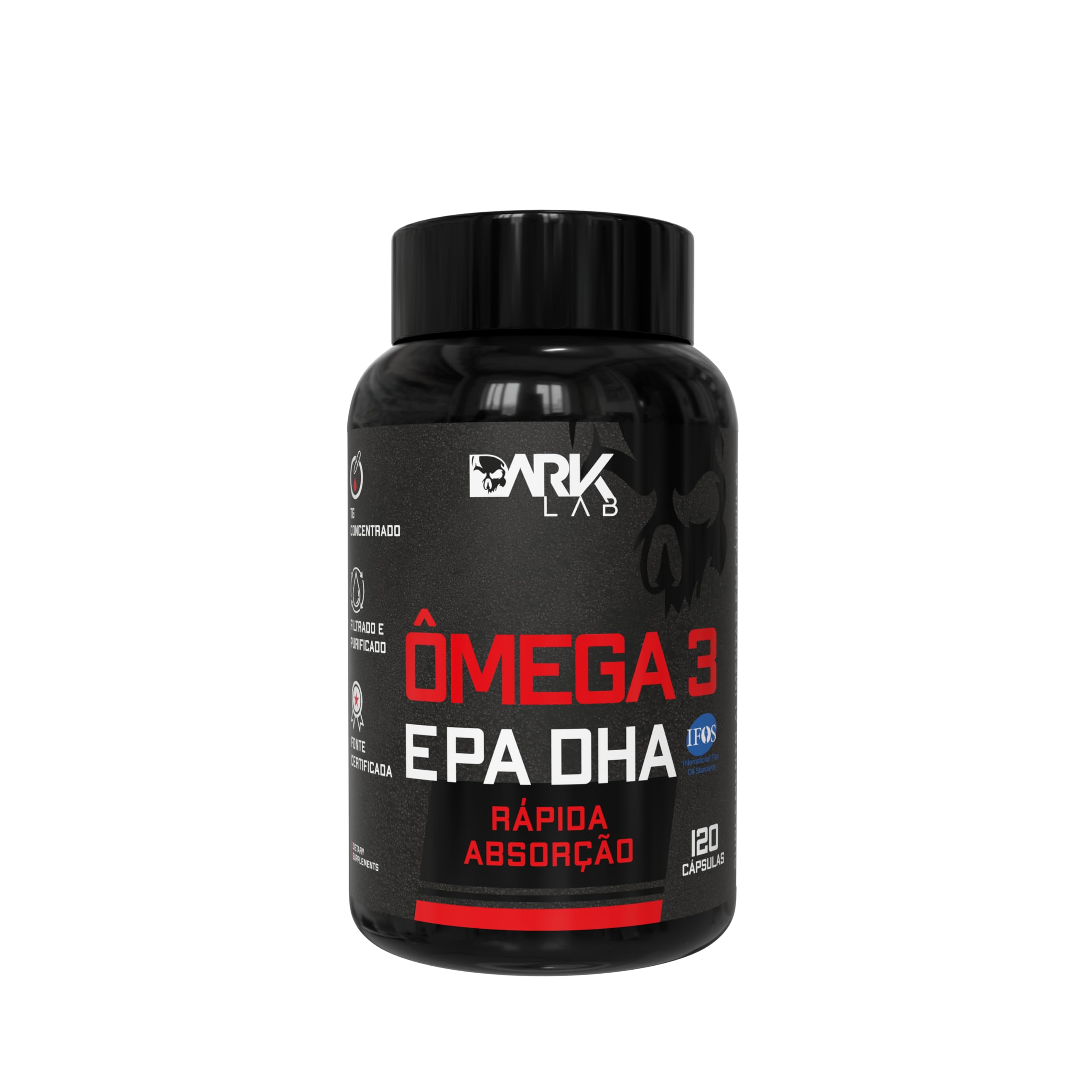 Ômega 3 Dark Lab com 120 Cápsulas