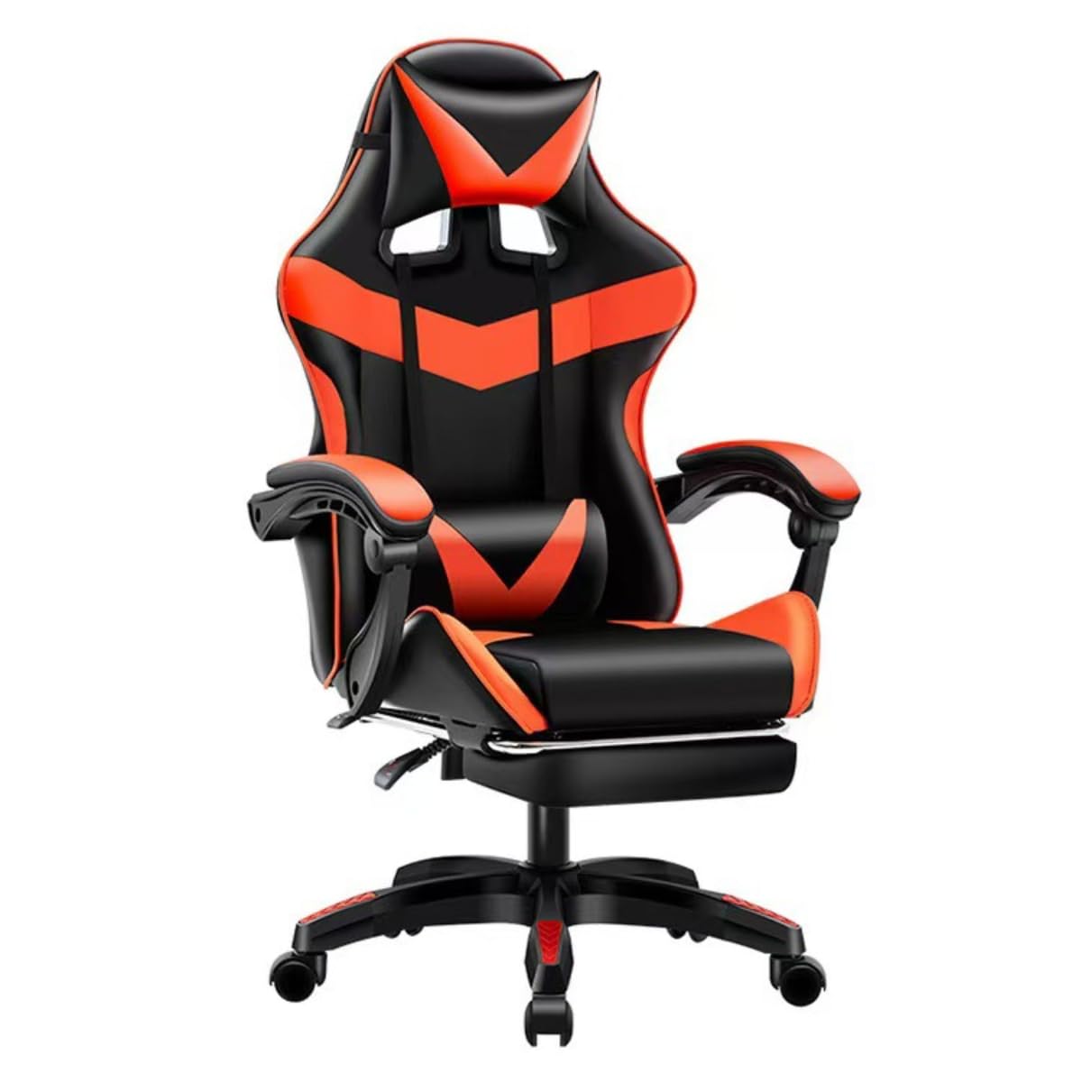 Cadeira gamer Ergonomica com Apoio para os Pés (Preto e Vermelho)