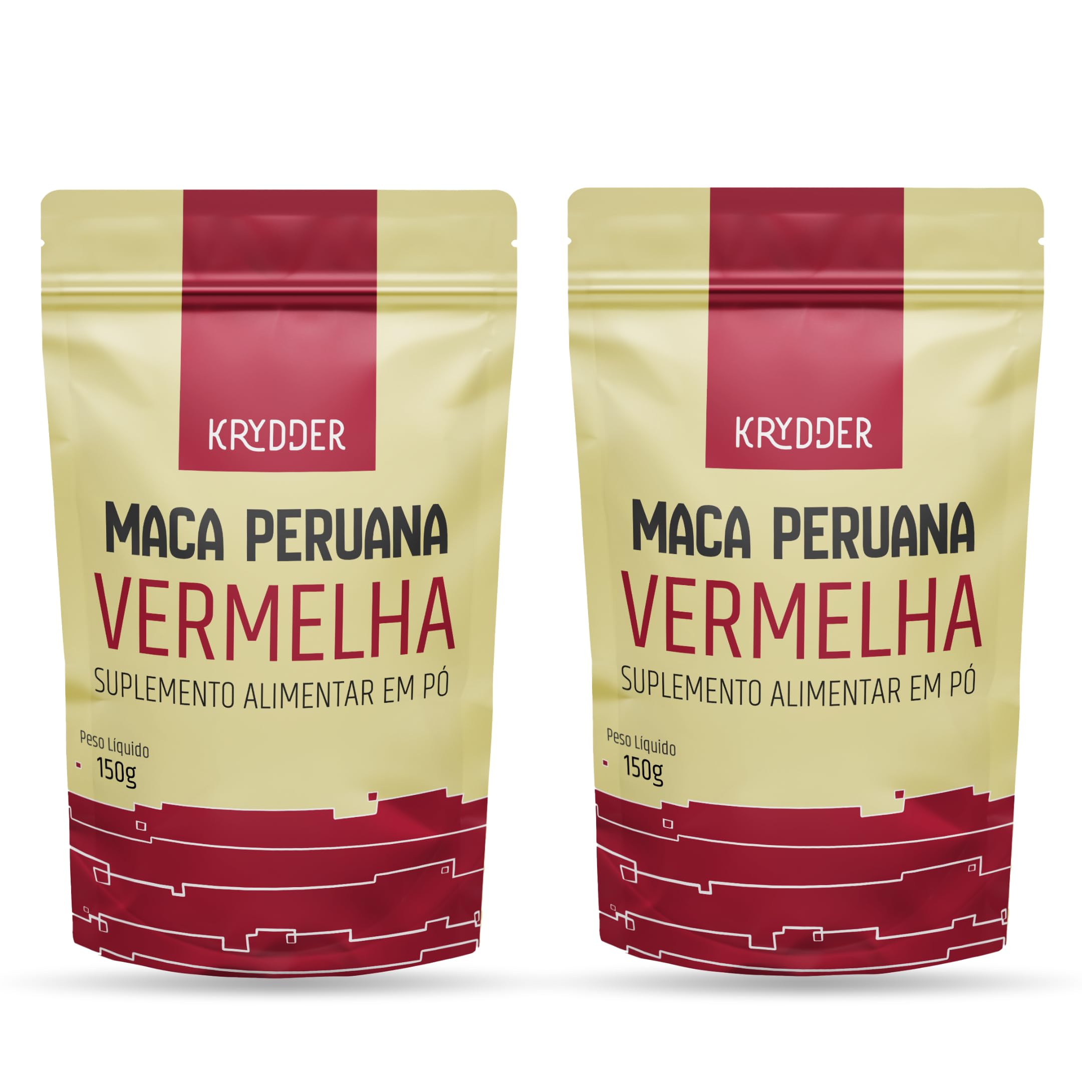 Kit 2x Maca Peruana Vermelha Gelatinizada Krydder 150 g