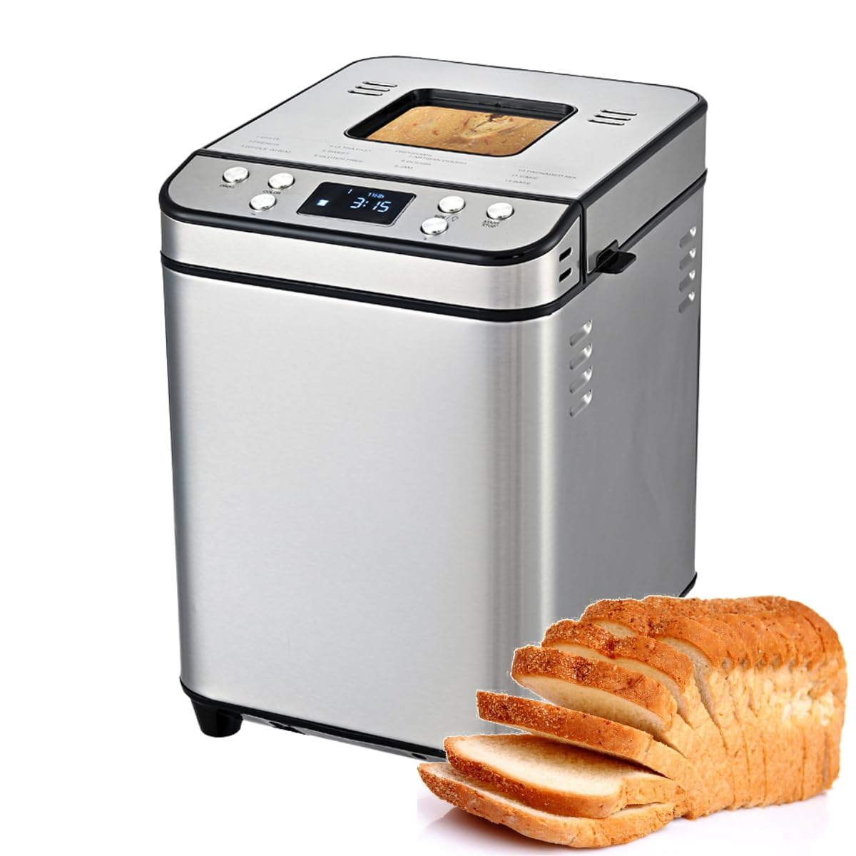 Máquina de Pão Caseiro Automática Elétrica para Cozinha Doméstica 220V