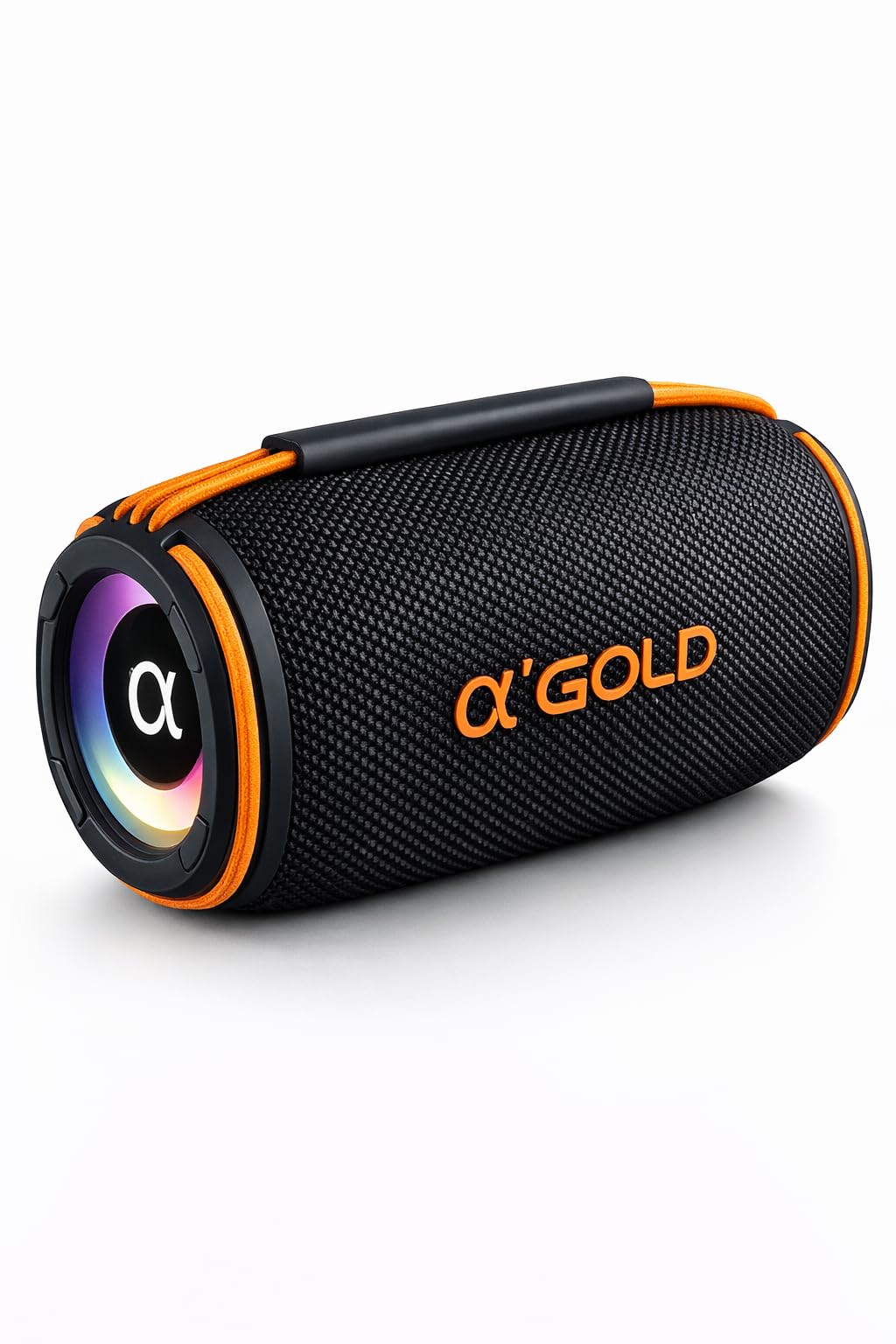 Caixinha de Som Bluetooth 5W, Portátil Sem Fio, Luzes RGB, Entrada P2 e USB, Bateria 1200mAh, Resistente à Água e Alça