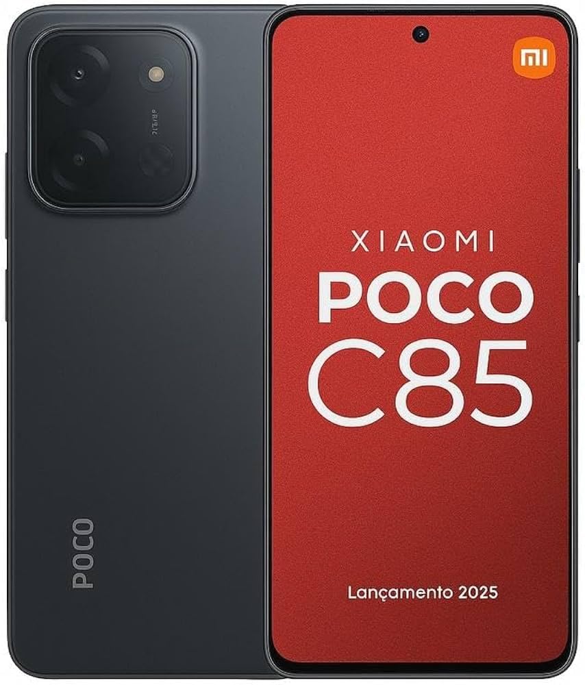 Smartphone Xiaomi Poco C85 NFC Preto 4GB RAM 128GB ROM