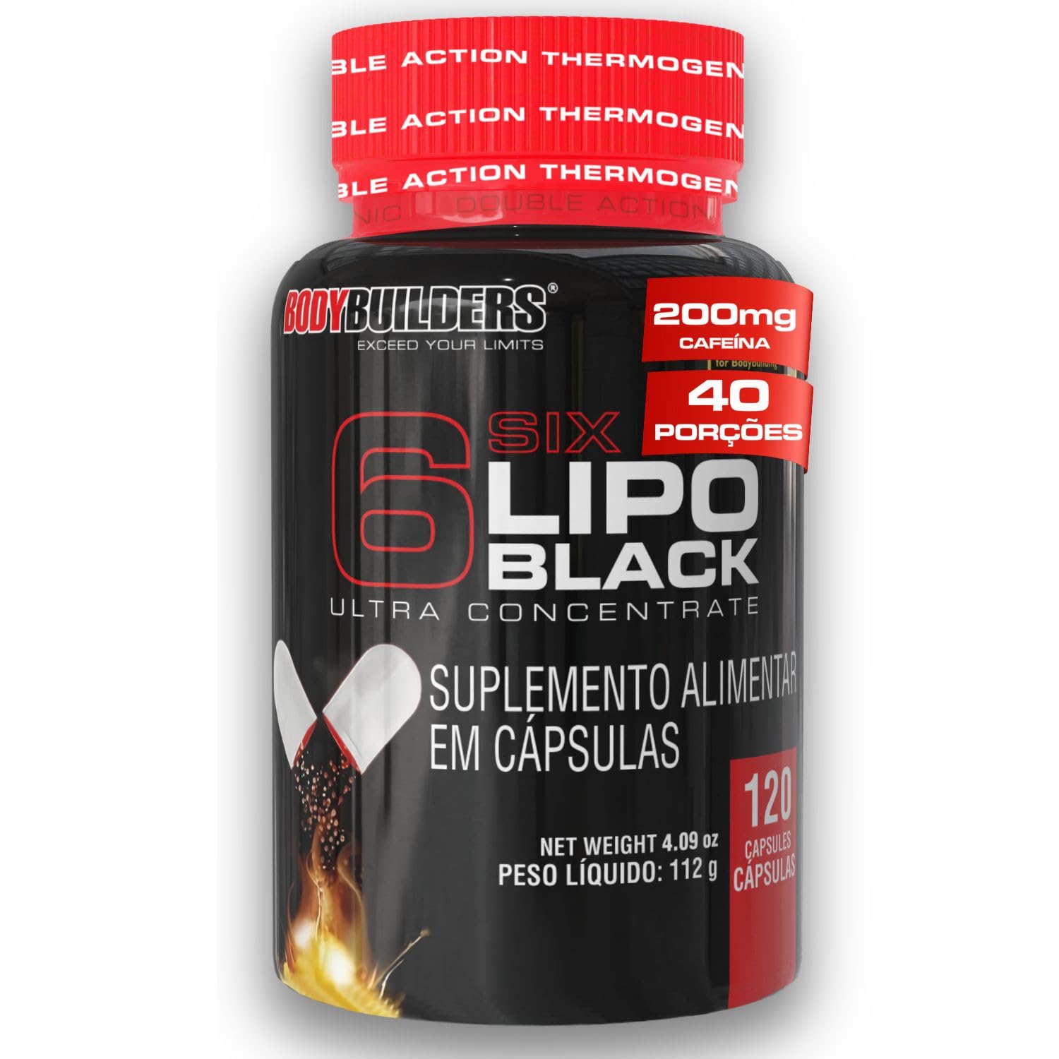 Termogênico Six Lipo com 120 Cápsulas