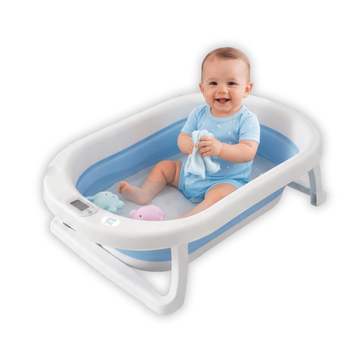 Toki Baby Banheira Bebê Dobrável com Termômetro Digital