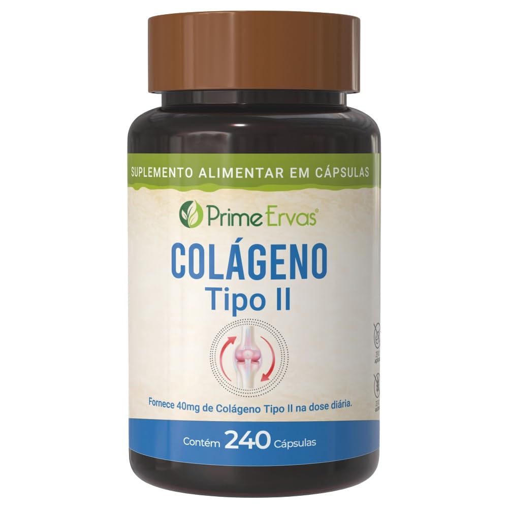 Colágeno Tipo II Prime Ervas 40 mg, 240 Cápsulas