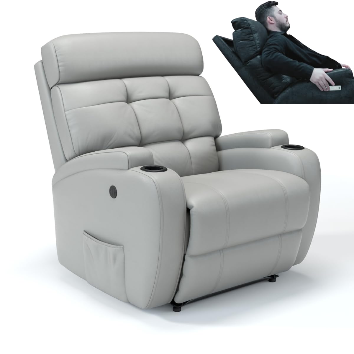 Poltrona do Papai Reclinável Elétrica Com Massagem e Aquecimento para Pescoço