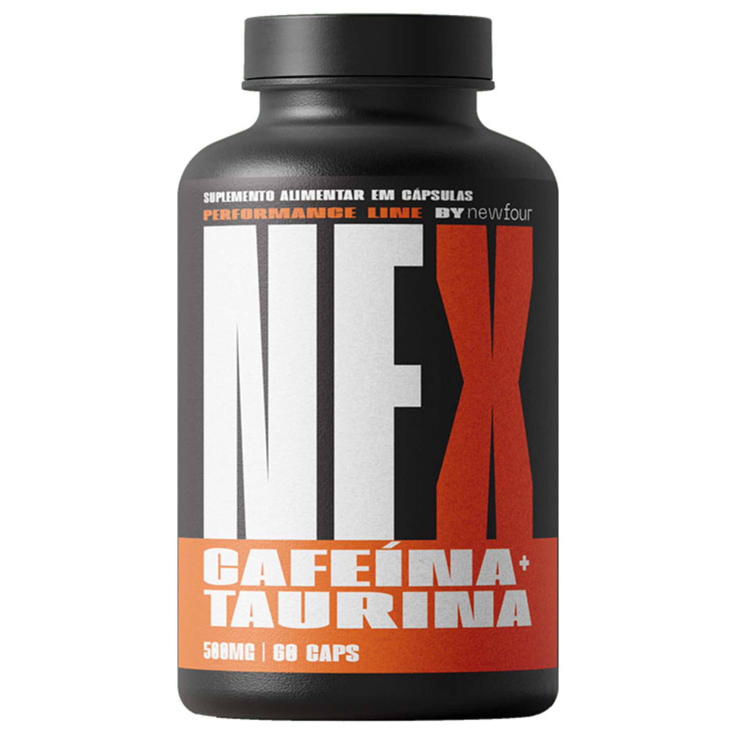 Cafeína + Taurina Pré-Treino Newfour, 60 Cápsulas