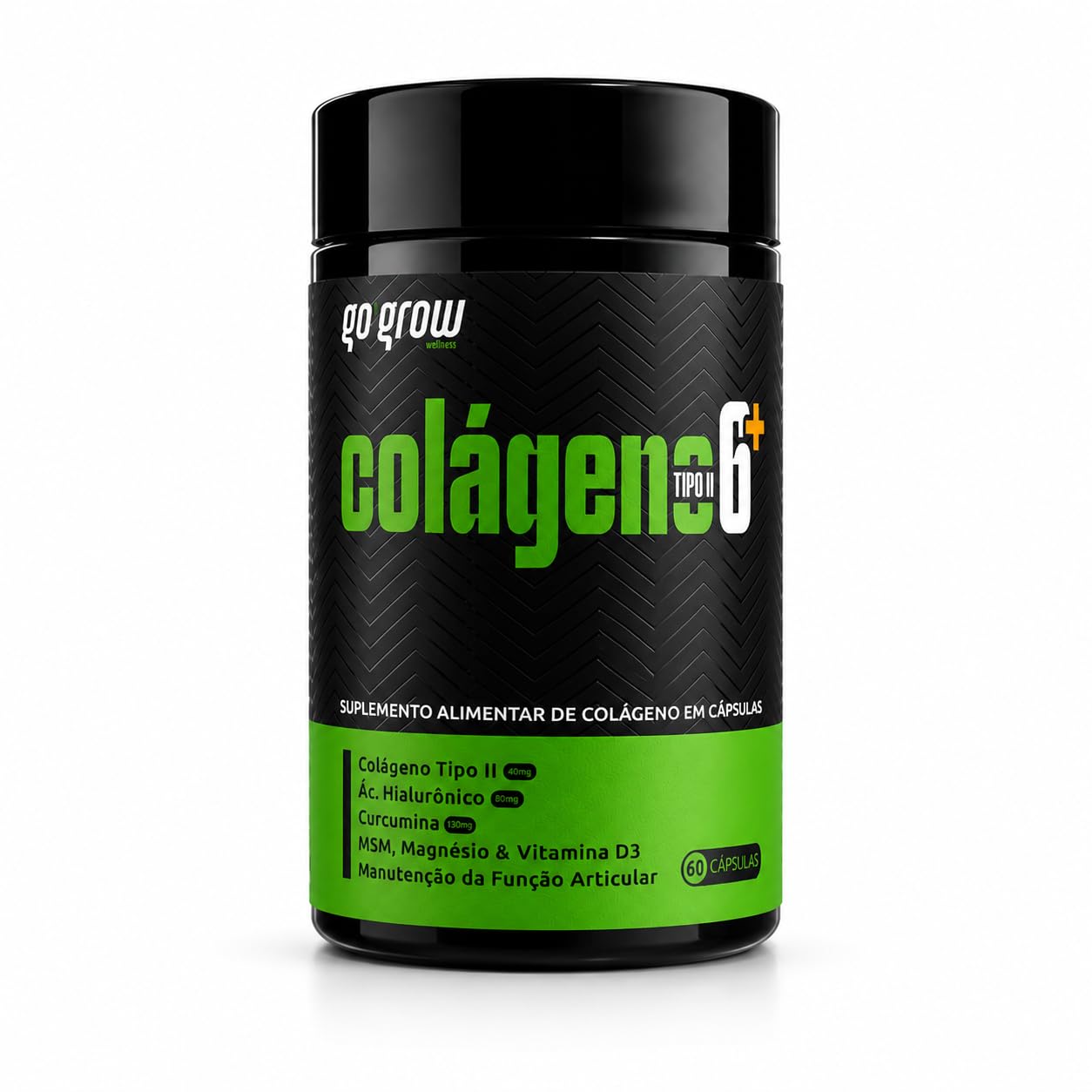 Colágeno Tipo II 6+ Go Grow com Ácido Hialurônico