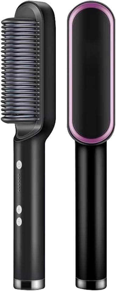 Escova Alisadora de Cabelo Elétrica Bivolt Alisa e Modela