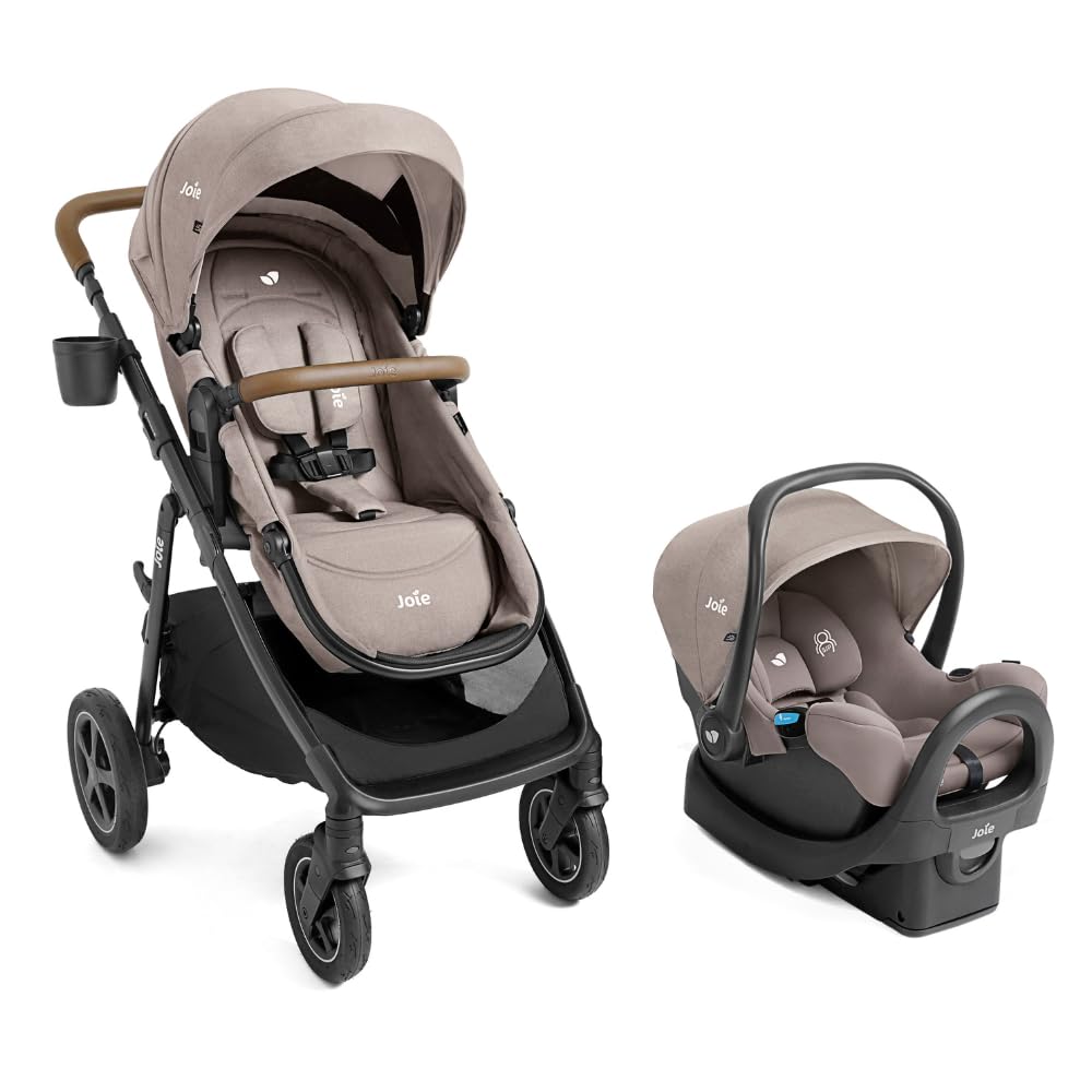 Carrinho Ginger LX com bebê conforto e base Joie | Recline múltiplo, capota expansível, fechamento prático, apoio de pernas ajustável, sistema 4 em 1